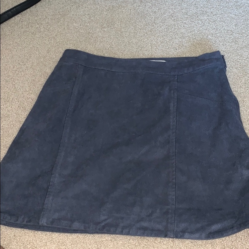 Suede blue skirt